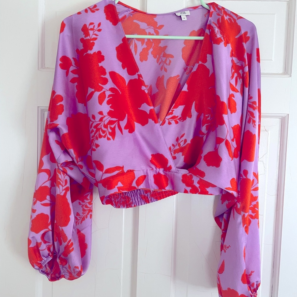 River island silk kimono-like shirt